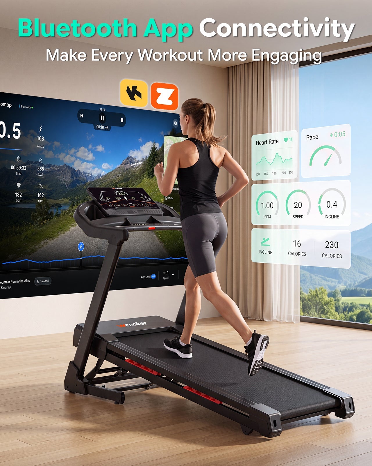 Wenoker X-T510M tapis pliable avec inclinaison (précommande, expédition ~8/15.)