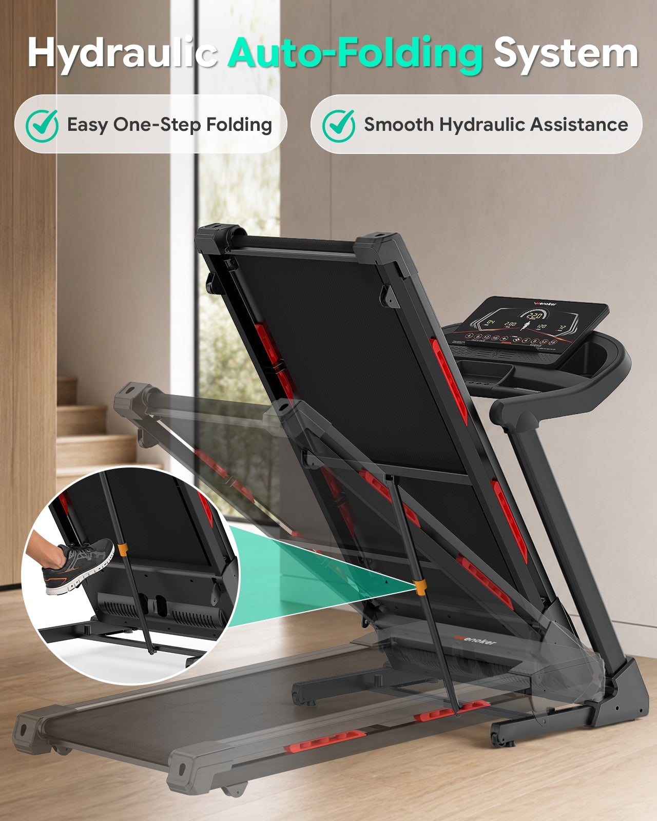 Wenoker X-T510M tapis pliable avec inclinaison (précommande, expédition ~8/15.)
