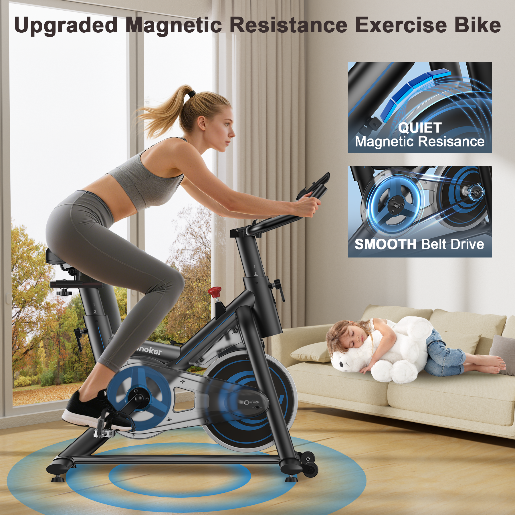 Wenoker vélo magnétique JC318 (Bleu)