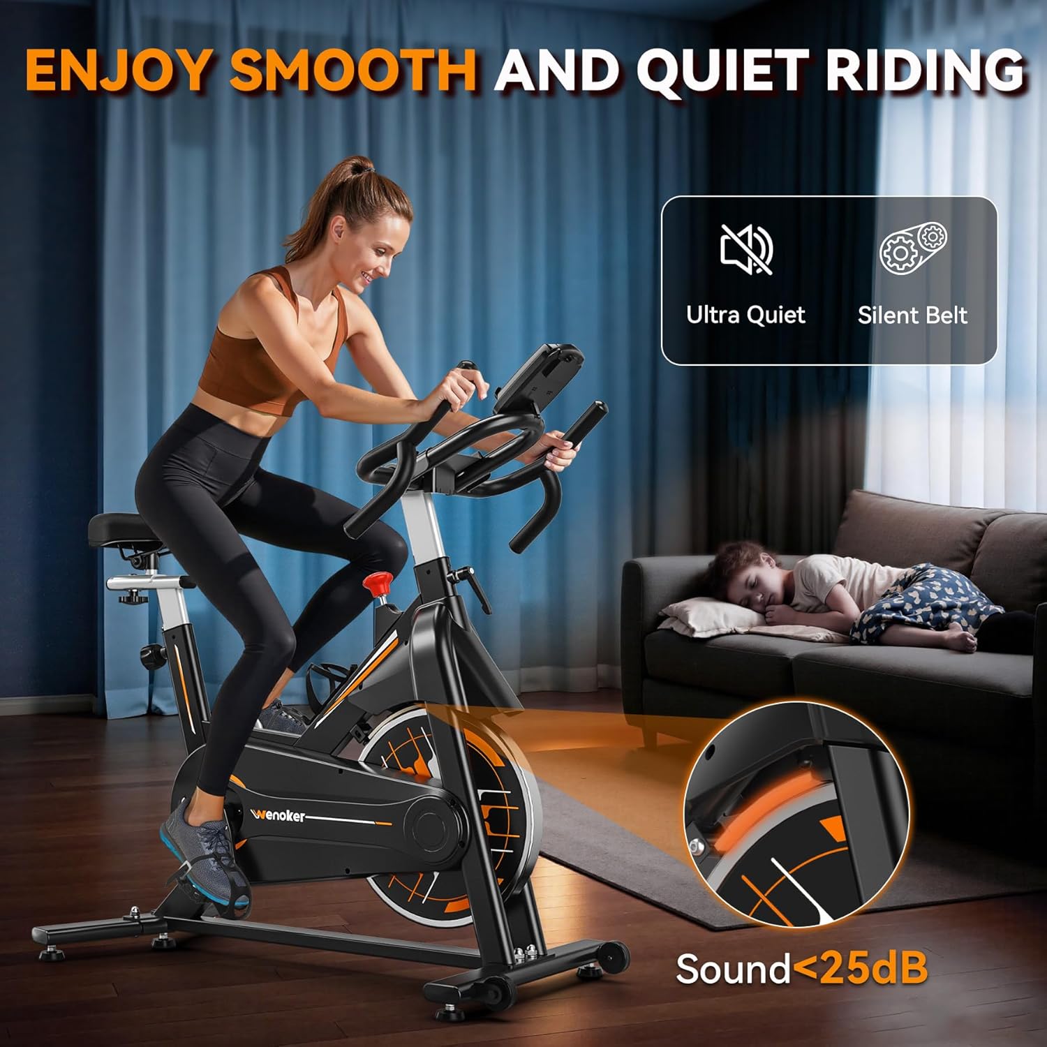 Wenoker vélo à résistance par friction JC305w