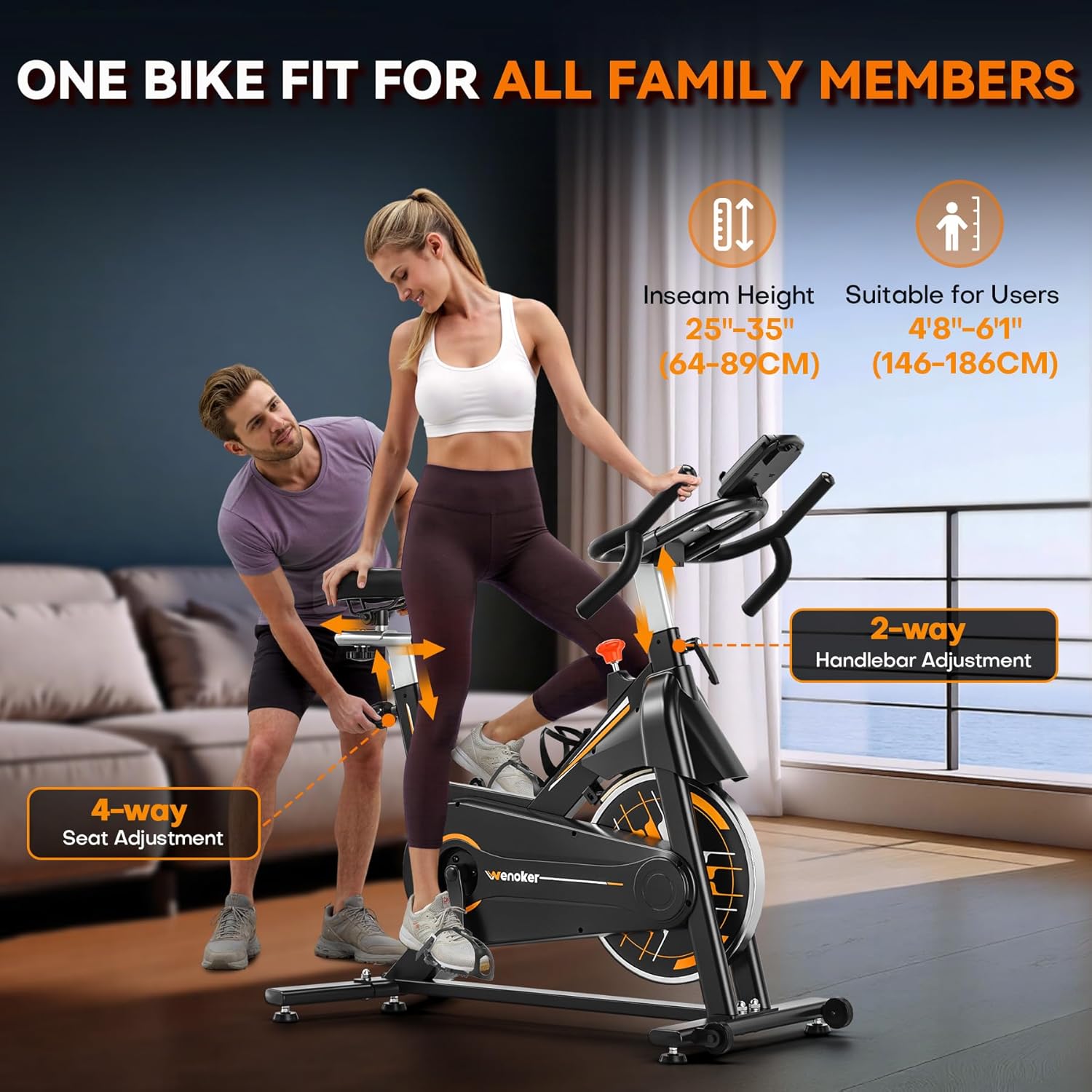Wenoker vélo à résistance par friction JC305w