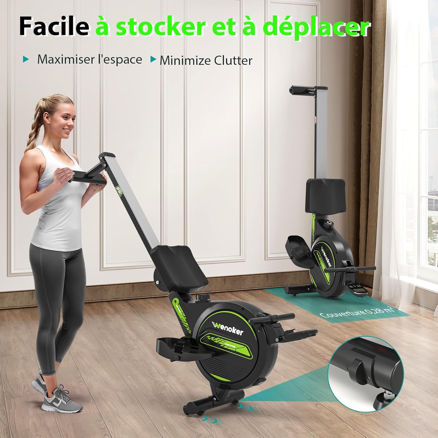 Wenoker rameur magnétique H300 (Vert)