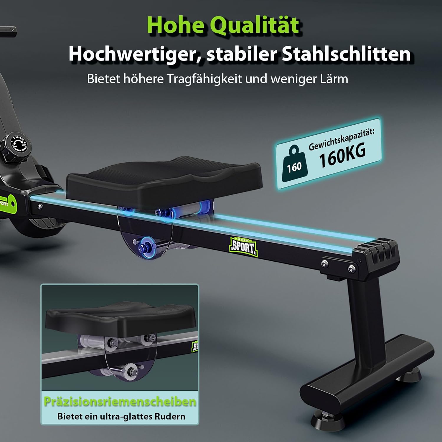 Wenoker rameur magnétique H300 (Vert)