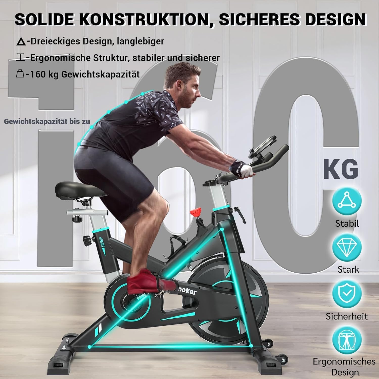 Wenoker vélo magnétique JC312 (Bleu)