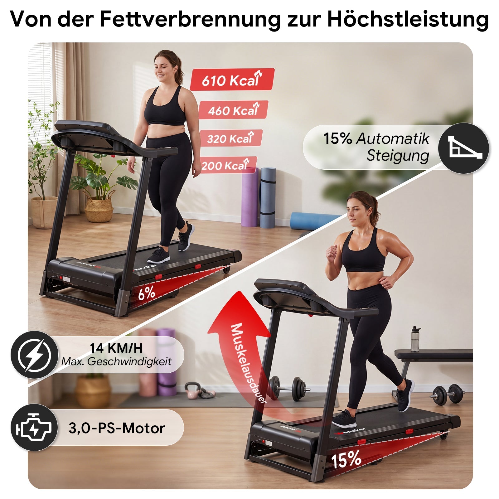 Wenoker X-T420 tapis pliable avec inclinaison