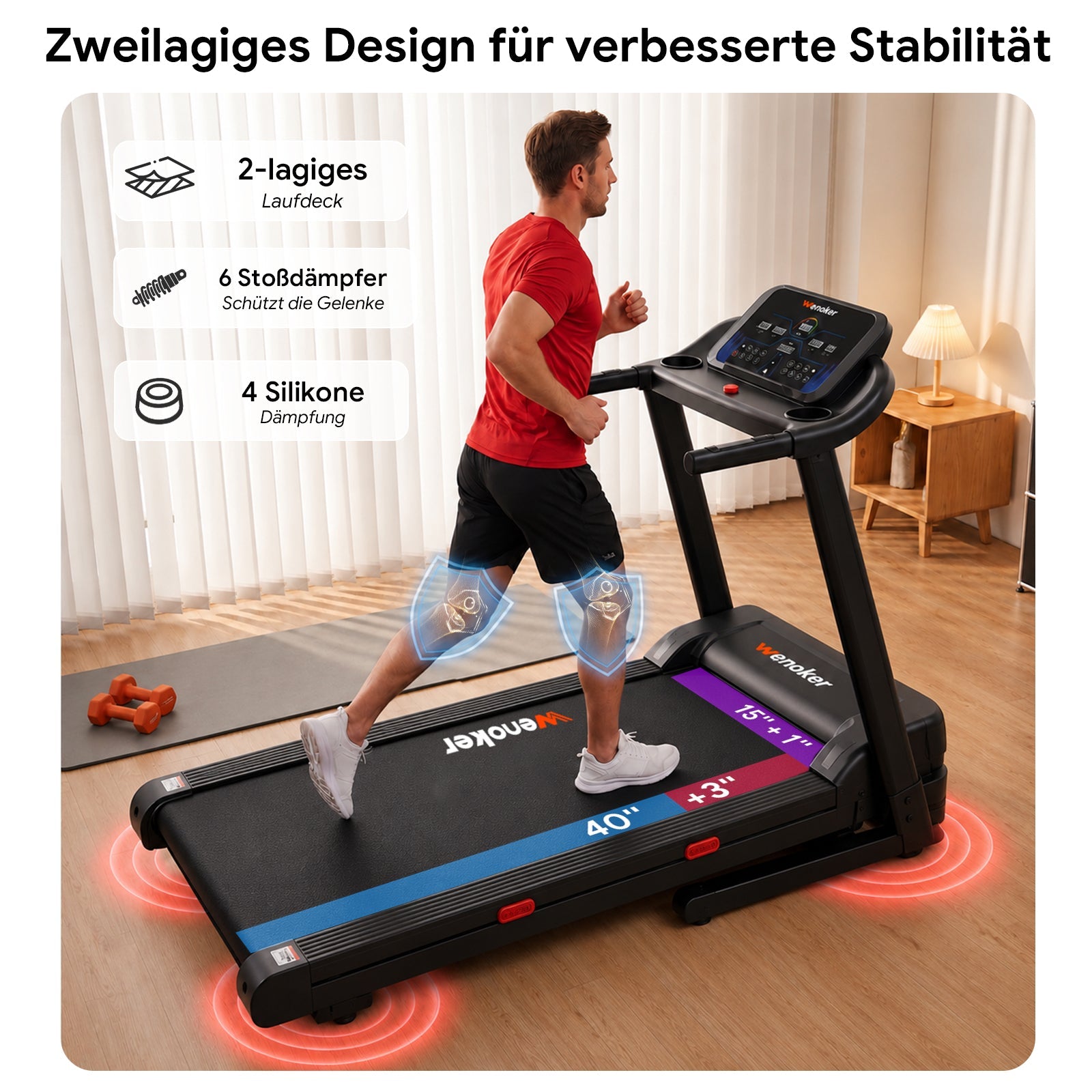 Wenoker X-T420 tapis pliable avec inclinaison